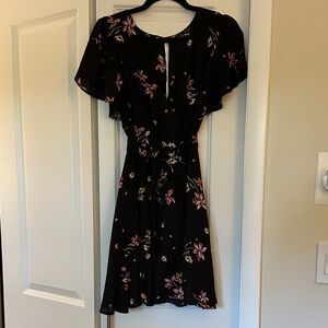 Trixxi Black Floral Mini Dress